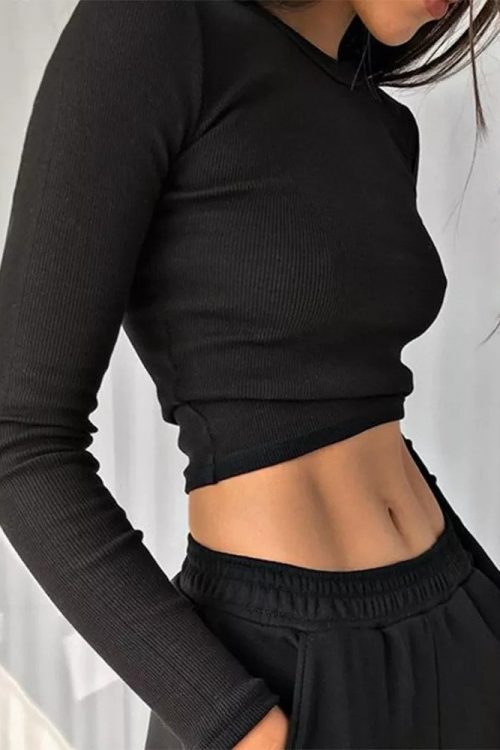 Cropped Long Sleeve Shirt