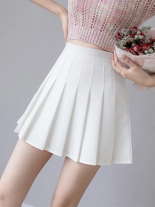 High Waist Pleated Skirt