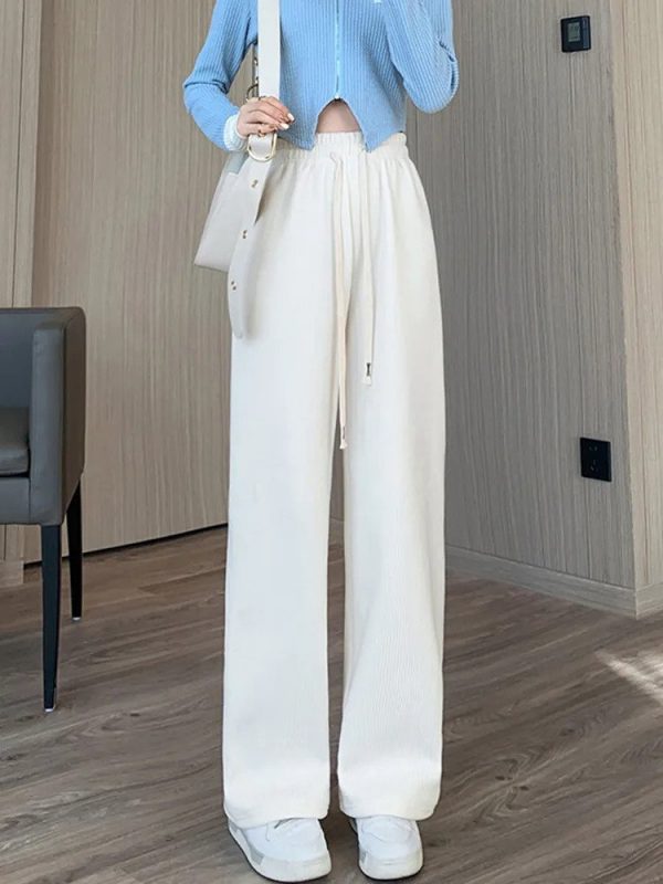 Elastic Waist Wide Leg Trousers - Image 6