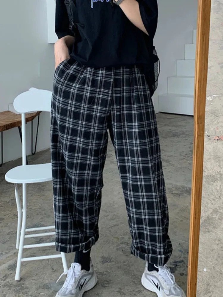 Casual Plaid Pants