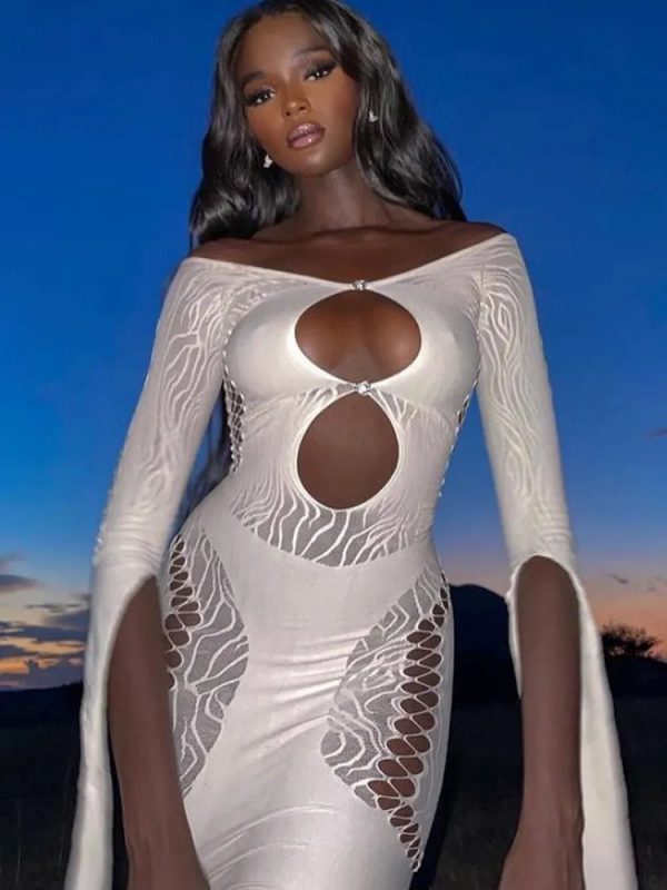 Sexy Slash Neck Dress - Image 2