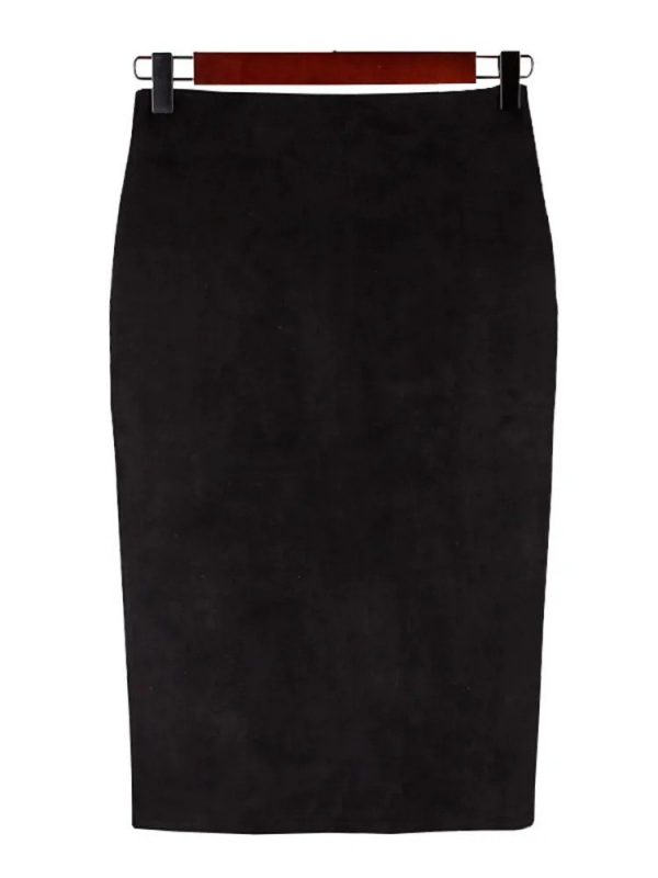 Suede Midi Pencil Skirt - Image 2