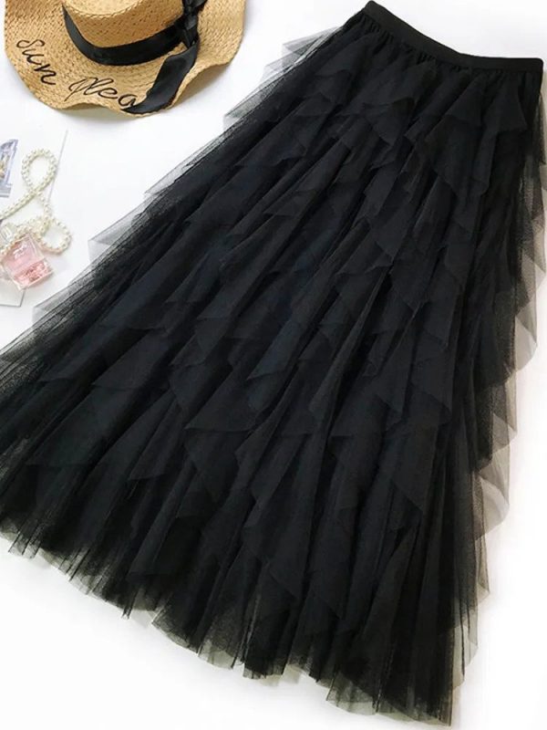 Pleated Tulle Skirt