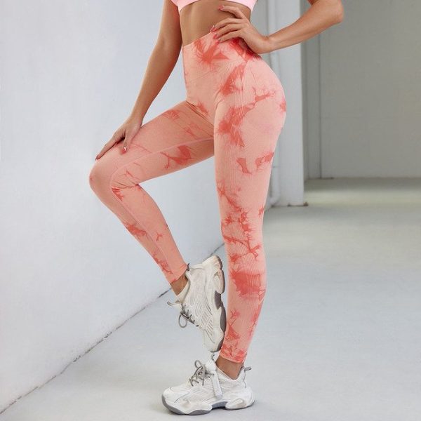 Bright Seamless Tie Dye Leggings - Image 5