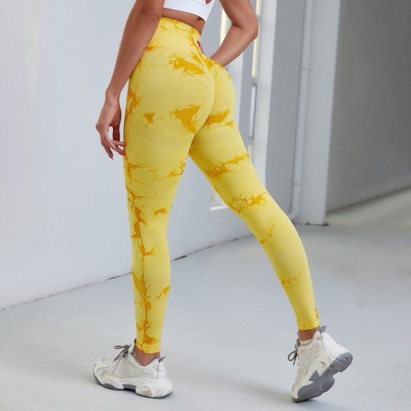 Bright Seamless Tie Dye Leggings - Image 4