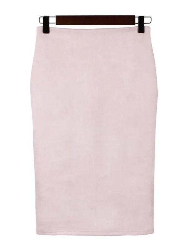 Suede Midi Pencil Skirt - Image 5